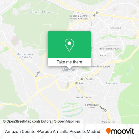 mapa Amazon Counter-Parada Amarilla Pozuelo