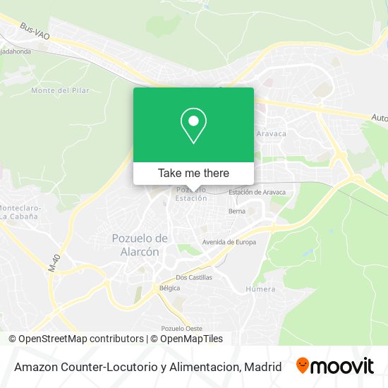 Amazon Counter-Locutorio y Alimentacion map