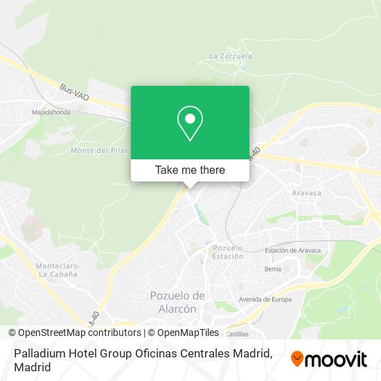 mapa Palladium Hotel Group Oficinas Centrales Madrid