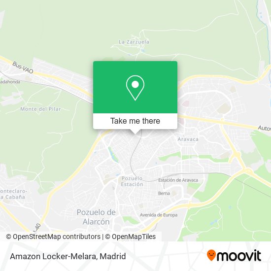 Amazon Locker-Melara map