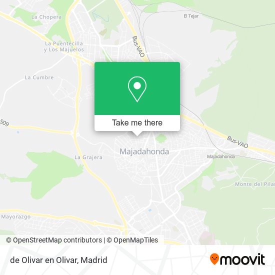 de Olivar en Olivar map