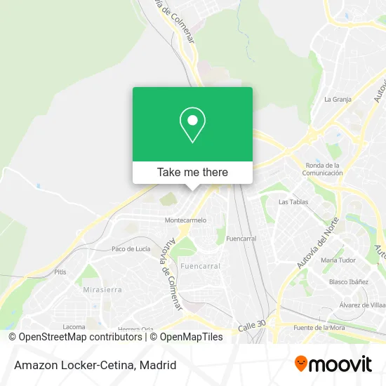 Amazon Locker-Cetina map