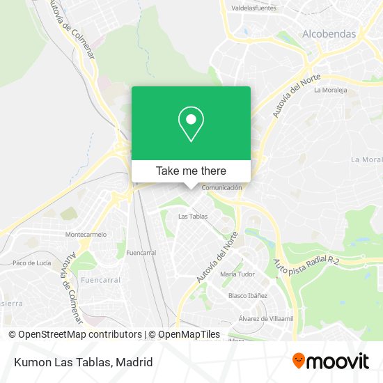 Kumon Las Tablas map