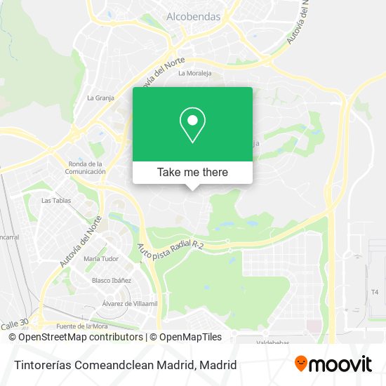 Tintorerías Comeandclean Madrid map