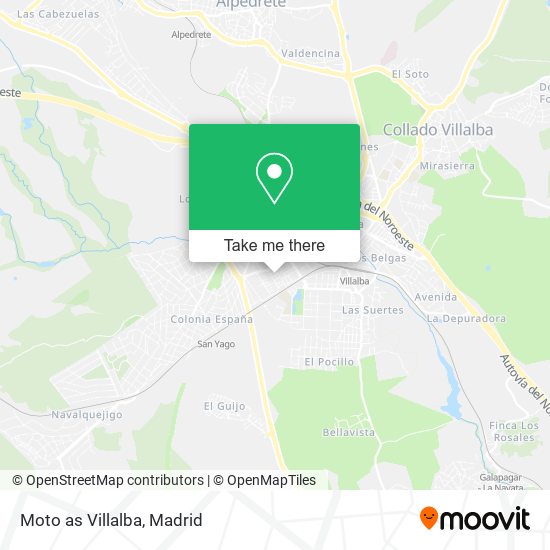 Moto as Villalba map