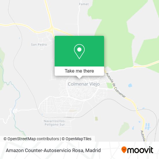 Amazon Counter-Autoservicio Rosa map
