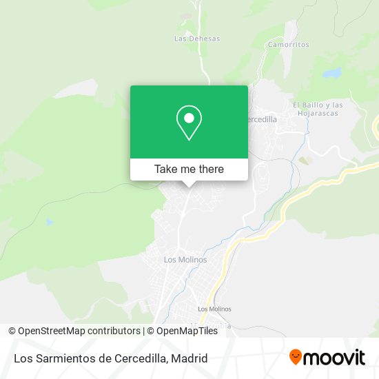 mapa Los Sarmientos de Cercedilla