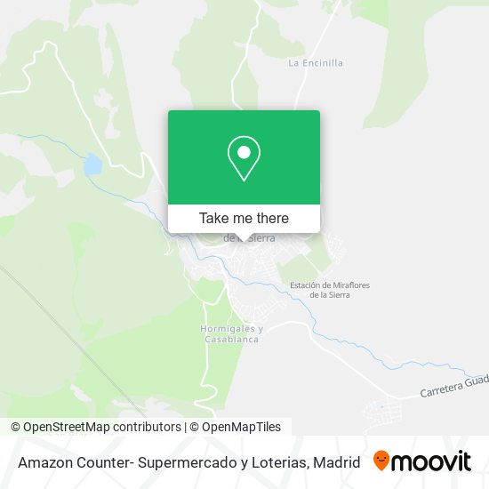 Amazon Counter- Supermercado y Loterias map