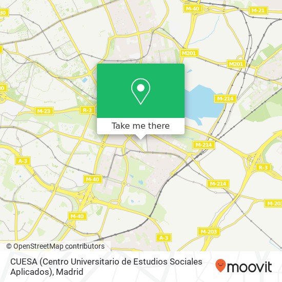 CUESA (Centro Universitario de Estudios Sociales Aplicados) map