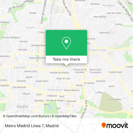Metro Madrid Línea 7 map