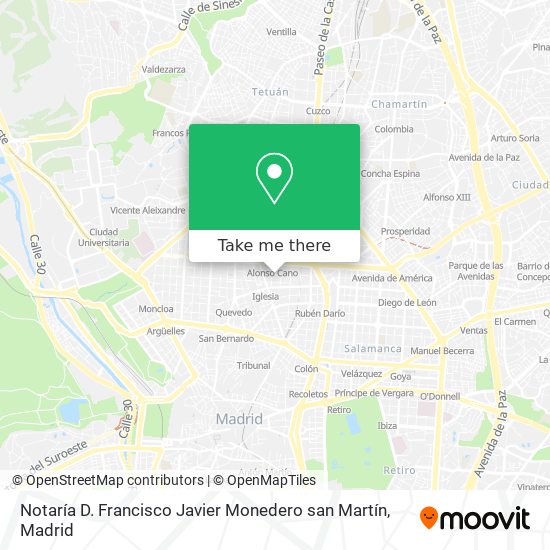 Notaría D. Francisco Javier Monedero san Martín map