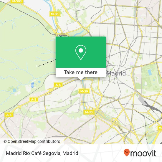 Madrid Río Café Segovia map