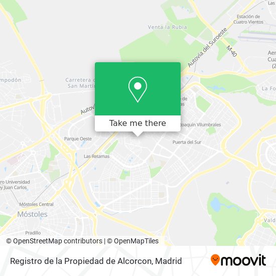 Registro de la Propiedad de Alcorcon map