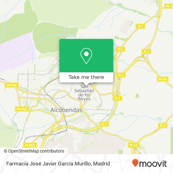 mapa Farmacia José Javier García Murillo