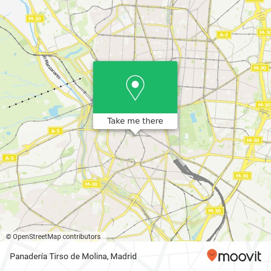 Panadería Tirso de Molina map