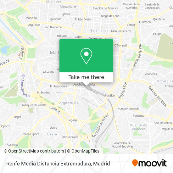 Renfe Media Distancia Extremadura map