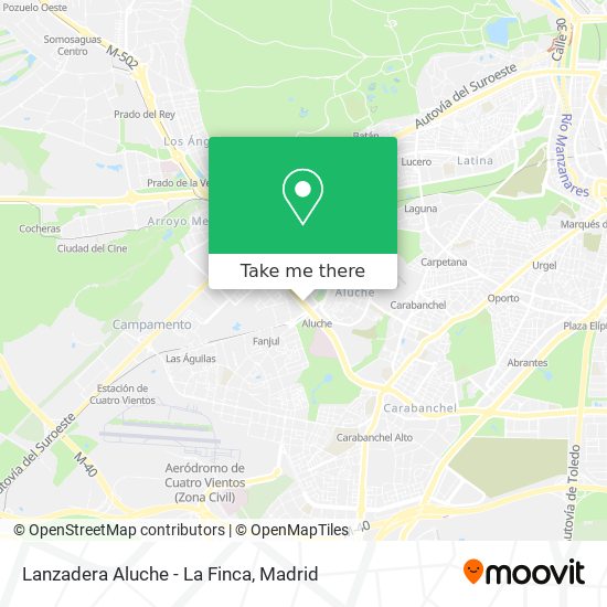 Lanzadera Aluche - La Finca map