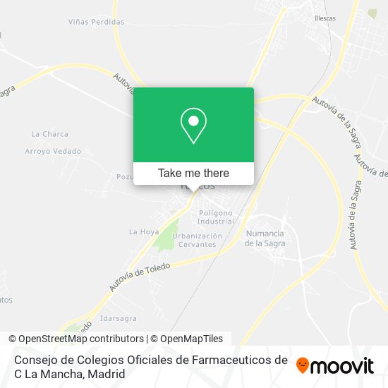 mapa Consejo de Colegios Oficiales de Farmaceuticos de C La Mancha