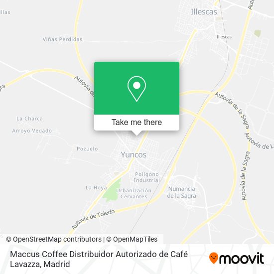 mapa Maccus Coffee Distribuidor Autorizado de Café Lavazza