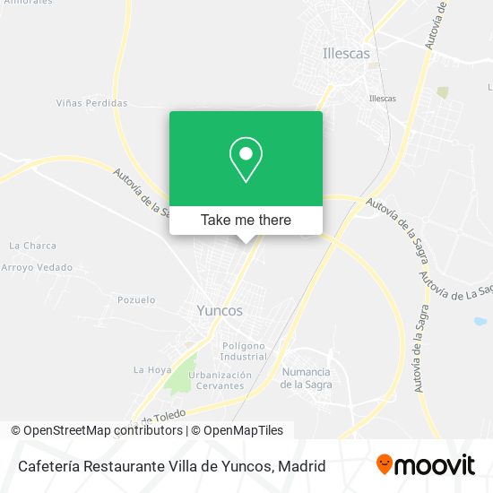 mapa Cafetería Restaurante Villa de Yuncos