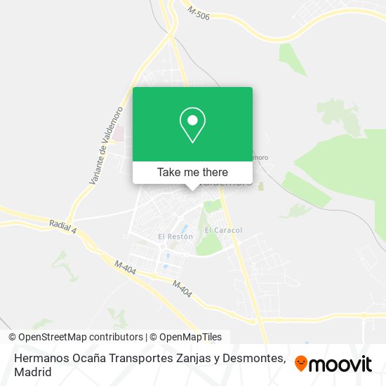 Hermanos Ocaña Transportes Zanjas y Desmontes map