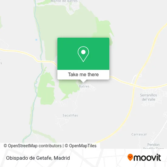 Obispado de Getafe map