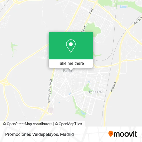 Promociones Valdepelayos map