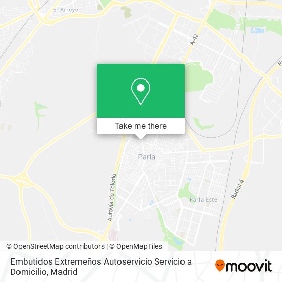 mapa Embutidos Extremeños Autoservicio Servicio a Domicilio