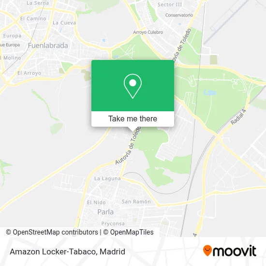 Amazon Locker-Tabaco map