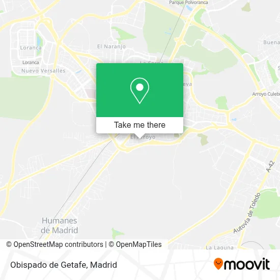 Obispado de Getafe map