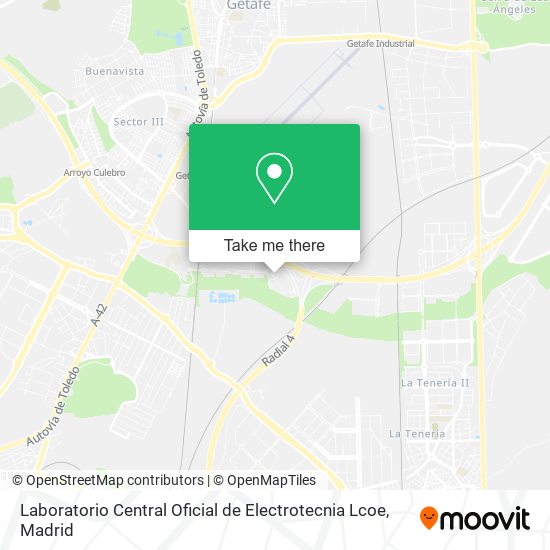 Laboratorio Central Oficial de Electrotecnia Lcoe map