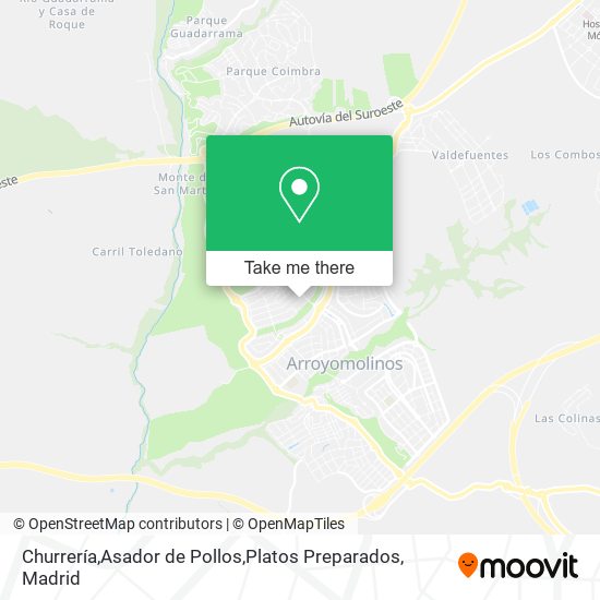 mapa Churrería,Asador de Pollos,Platos Preparados