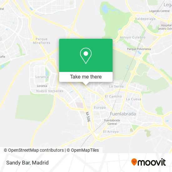 mapa Sandy Bar