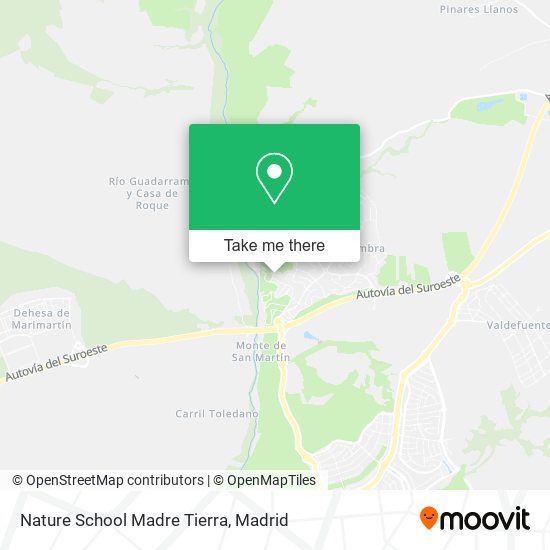 Nature School Madre Tierra map