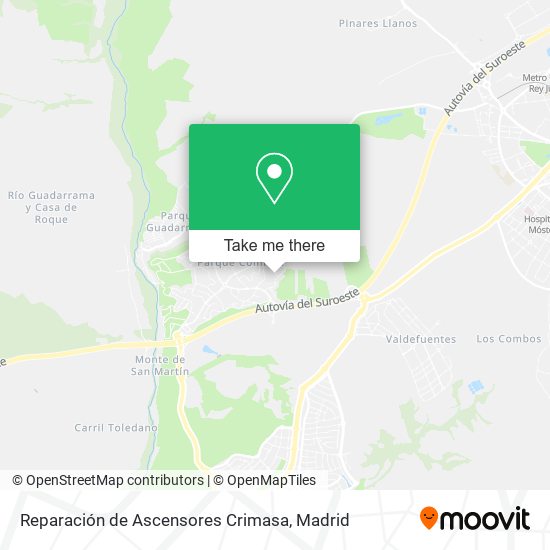 Reparación de Ascensores Crimasa map