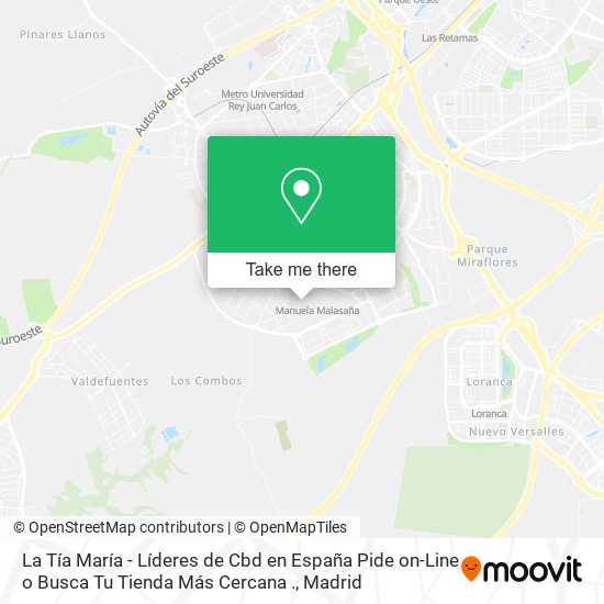 La Tía María - Líderes de Cbd en España Pide on-Line o Busca Tu Tienda Más Cercana . map