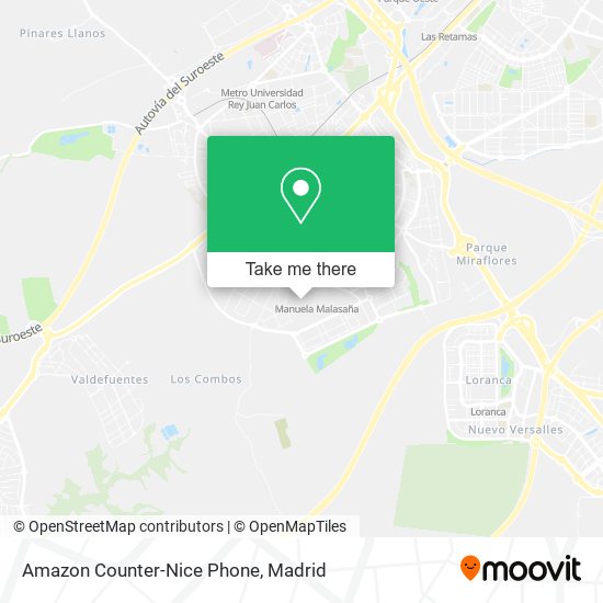 mapa Amazon Counter-Nice Phone