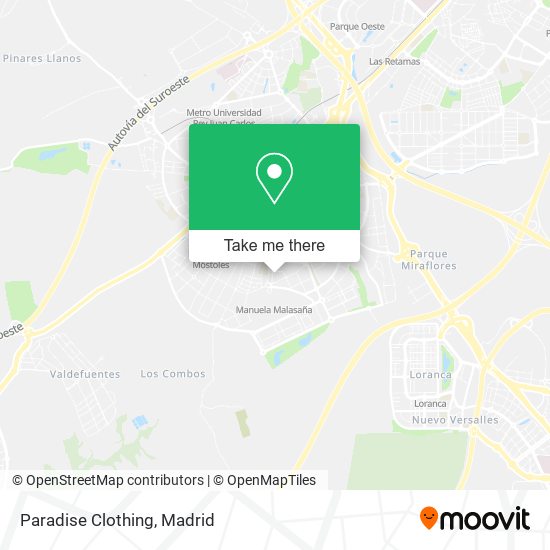 Paradise Clothing map