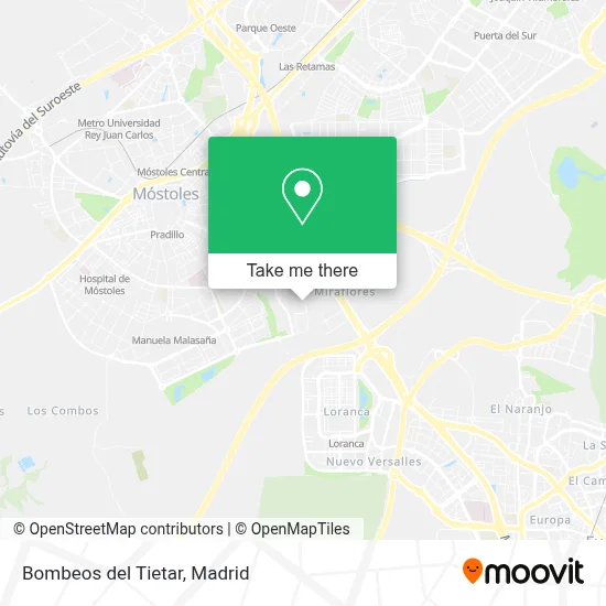 Bombeos del Tietar map
