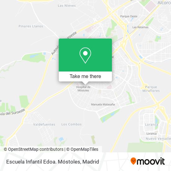 mapa Escuela Infantil Edoa. Móstoles