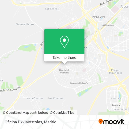 Oficina Dkv Móstoles map