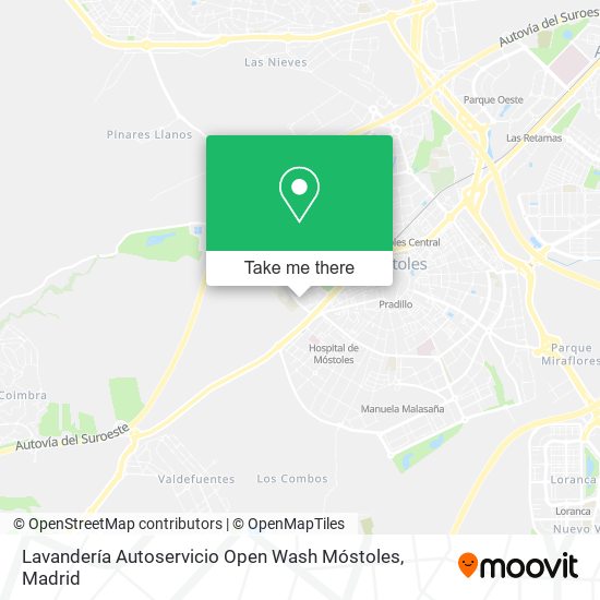 Lavandería Autoservicio Open Wash Móstoles map