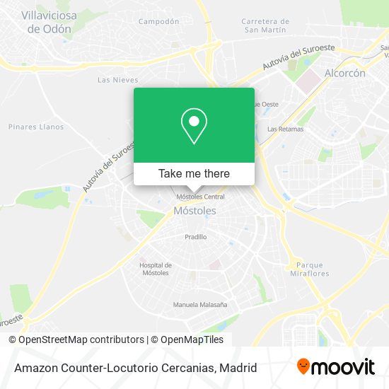 Amazon Counter-Locutorio Cercanias map