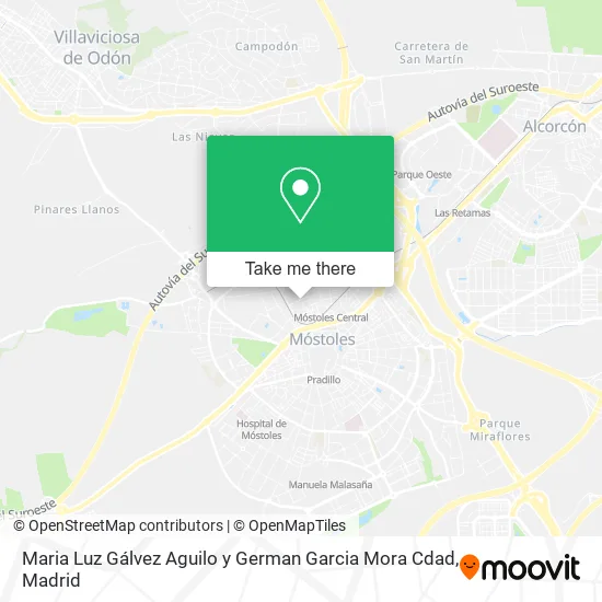 Maria Luz Gálvez Aguilo y German Garcia Mora Cdad map