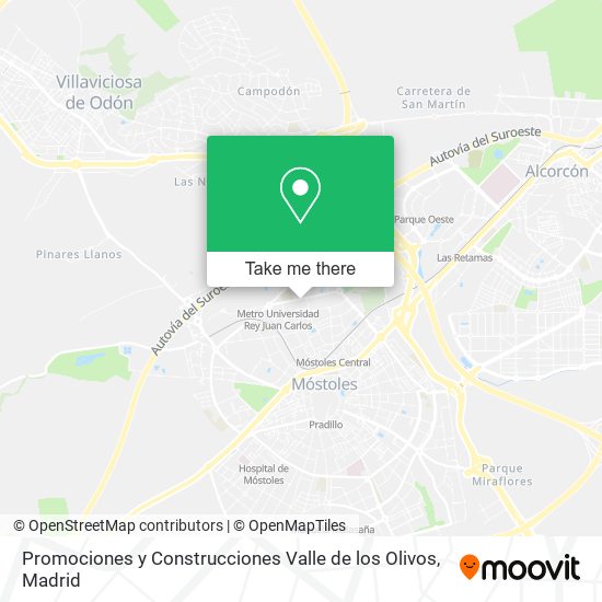 mapa Promociones y Construcciones Valle de los Olivos