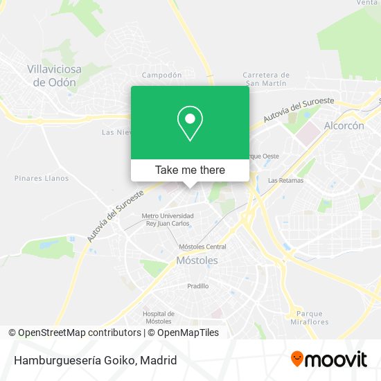 mapa Hamburguesería Goiko