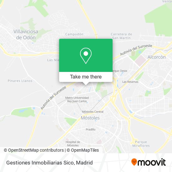 mapa Gestiones Inmobiliarias Sico