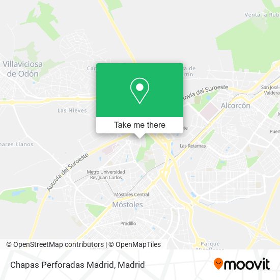 Chapas Perforadas Madrid map