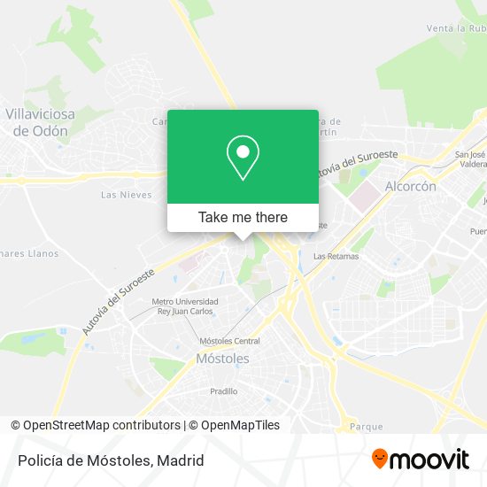 Policía de Móstoles map