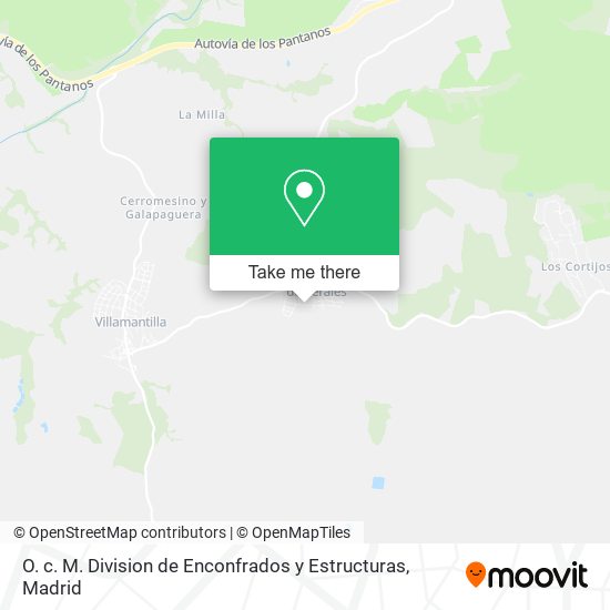 mapa O. c. M. Division de Enconfrados y Estructuras